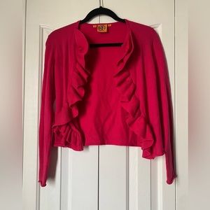 TORY BURCH PINK SWEATER CARDIGAN- XS